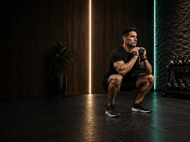 Athlete training while Apex One counts reps on his phone