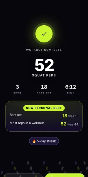 New personal best celebration after a workout